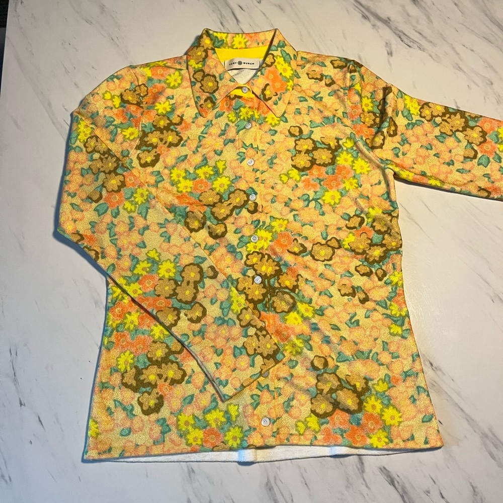 TORY BURCH Floral Long Sleeve Shirt
